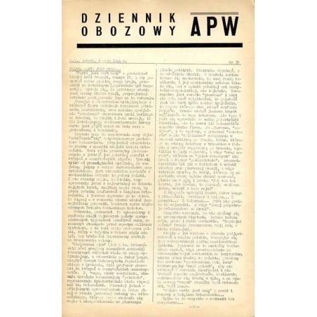 Dziennik Obozowy APW. 1944. Nr 79 (6 maja 1944)