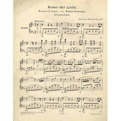 Rosen der Liebe. Roses of Love. Roses d'amour. Blumenstück. Op. 449