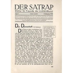 Der Satrap. Blätter für Freunde der Lichtbildkunst. 8. Jahrgang (1932). H.7 (Juliheft 1932)