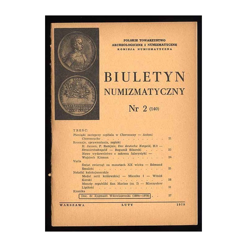 Biuletyn Numizmatyczny. 1979. Nr 2 (140) (II 1979)