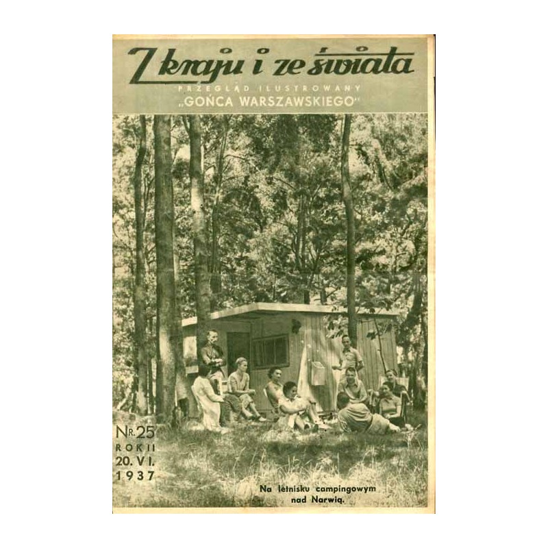 Z Kraju i ze Świata. Przegląd ilustrowany "Gońca Warszawskiego". R.2 (1937). Nr 25 (20 czerwca 1937) / Na letnisku campingowym n