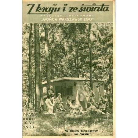 Z Kraju i ze Świata. Przegląd ilustrowany "Gońca Warszawskiego". R.2 (1937). Nr 25 (20 czerwca 1937) / Na letnisku campingowym n