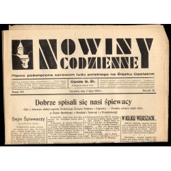 Nowiny Codzienne. Pismo poświęcone sprawom ludu polskiego na Śląsku Opolskim. R.26 (1936). Nr 148 (2 lipca 1936)