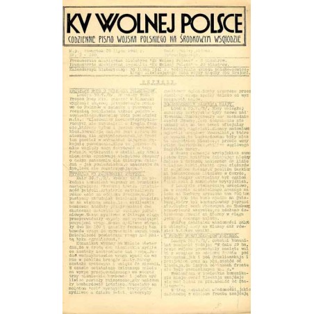 Ku Wolnej Polsce. Tygodnik Wojska Polskiego na Środkowym Wschodzie. Codzienne pismo Wojska Polskiego na Środkowym Wschodzie. 194