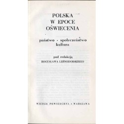 Polska w epoce oświecenia. Państwo, społeczeństwo, kultura