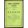 Marja Szczepańska, Częstochowa ul. Wieluńska 10 [...] Cennik. Wytwórnia książek do nabożeństwa, różańcy, obrazków, krzyży misyjn