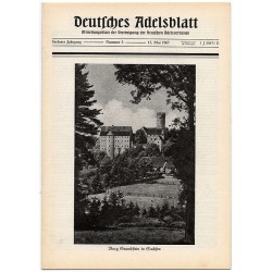 Deutsches Adelsblatt. 6. Jahrgang (1967). Nr 5 (15 V 1967) [Burg Gnandstein in Sachsen]