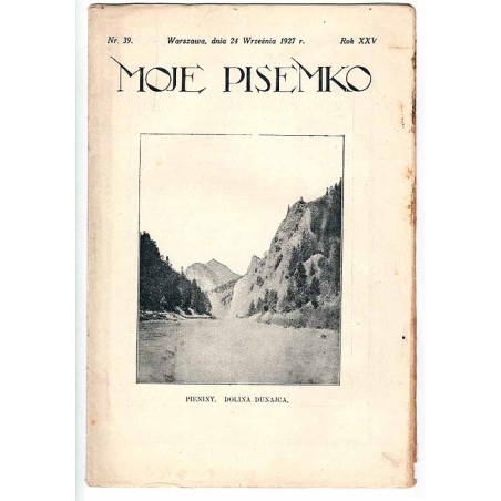 Moje Pisemko. R.25 (1927). Nr 39 (24 września 1927)