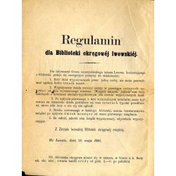 Katalog Biblioteki Okręgowéj Miejskiego Okręgu we Lwowie