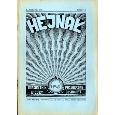 "Hejnał". Miesięcznik wiedzy duchowej. R. 7 (1935). Z. 11 (Październik 1935)