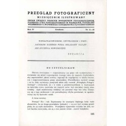 Przegląd Fotograficzny. Miesięcznik ilustrowany. Organ Związku Polskich Towarzystw Fotograficznych, Polskiego T-wa Fotograficzne