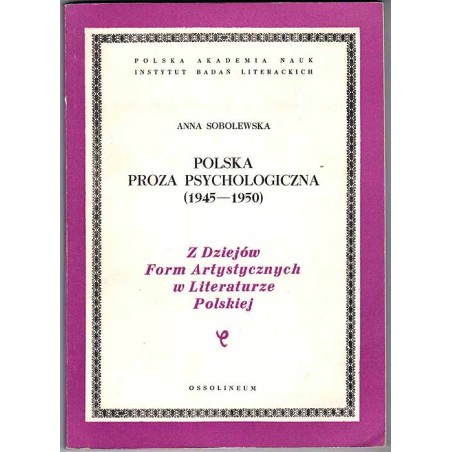 Polska proza psychologiczna (1945-1950)