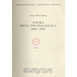 Polska proza psychologiczna (1945-1950)