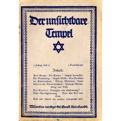 Der unsichtbare Tempel. Monatsschrift zur Sammlung der Geister. 2. Jahrgang (1917). H. 12 (Dezember 1917)