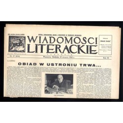 Wiadomości Literackie. Tygodnik. R.9 (1932). Nr 37 (454) (28 sierpnia 1932)
