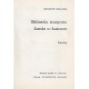 Biblioteka muzyczna Zamku w Łańcucie. Katalog