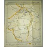 Mapa połączeń pocztowych Rzeczypospolitej Polskiej. Podziałka 1:600.000. Stan z dnia 1-go marca 1937 r. Arkusz 4 A - Katowice