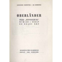 Oberländer  przez "Ostforschung" wywiad i NSDAP do rządu NRF