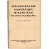 Sprawozdanie Samorządu Miejskiego miasta Piotrkowa za lata 1925-1933