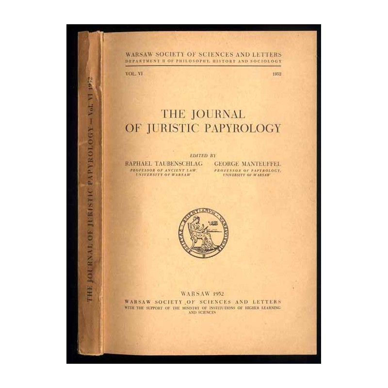 The Journal of Juristic Papyrology  Rocznik Papirologii Prawniczej (1952)