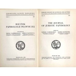 The Journal of Juristic Papyrology  Rocznik Papirologii Prawniczej (1952)