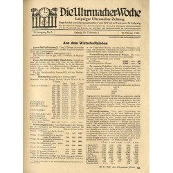 Die Uhrmacher-Woche. Leipziger Uhrmacher-Zeitung. 30. Jahrgang (1923). Nr 6 (10.02.1923)