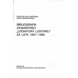 Bibliografia zawartości "Literatury Ludowej" za lata 1957-1980
