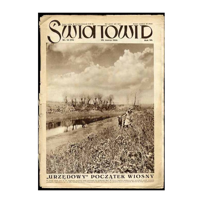Światowid. R.7 (1930). Nr 12 (29 marca 1930)