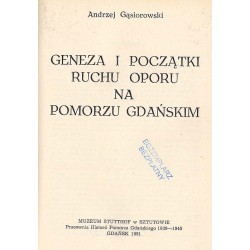 Geneza i początki ruchu oporu na Pomorzu Gdańskim
