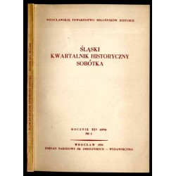 Śląski Kwartalnik Historyczny. Sobótka. R.25 (1970). Nr 2