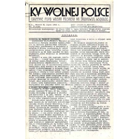 Ku Wolnej Polsce. Tygodnik Wojska Polskiego na Środkowym Wschodzie. Codzienne pismo Wojska Polskiego na Środkowym Wschodzie. 194