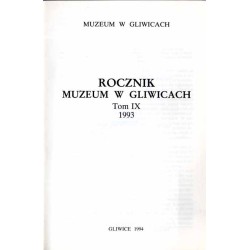 Rocznik Muzeum w Gliwicach. T.9 (1993)