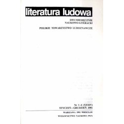 Literatura Ludowa. Dwumiesięcznik naukowo-literacki. R.34 [faktycznie R.35] (1991). Nr 1-6