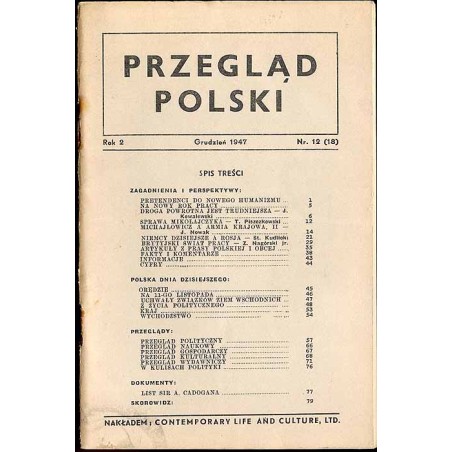 Przegląd Polski. R.2 (1947). Nr 12 (18) (Grudzień 1947)