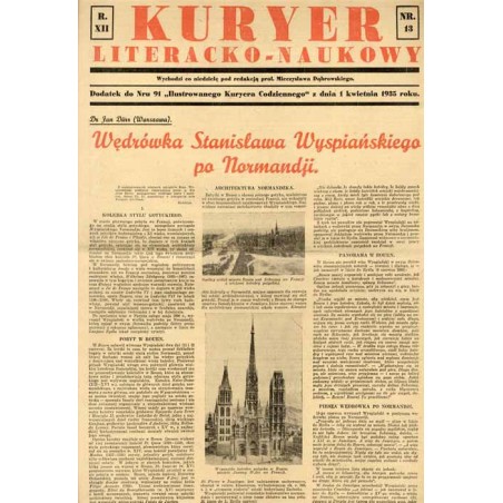 Kuryer Literacko-Naukowy. R.12 (1935). Nr 13 (1 kwietnia 1935)