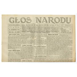 Głos Narodu. R.25 (1917). Nr 189 (10 sierpnia 1917). Wydanie wieczorne
