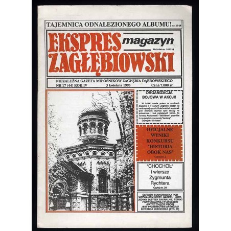 Ekspres Zagłębiowski. Magazyn. Niezależna gazeta miłośników Zagłębia Dąbrowskiego. R.4 (1993). Nr 17 (44)