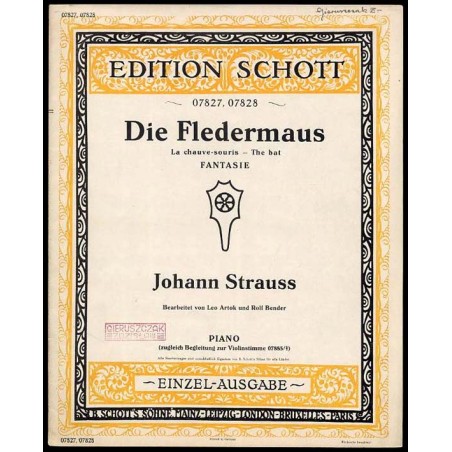 Die Fledermaus. La chauve-souris - The bat. Fantasie. Piano. Einzel-Ausgabe