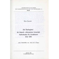 Die Taufregister der deutsch-reformierten Gemeinde Sadweitschen Kr. Gumbinnen 1714-1735