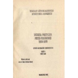 Historia polityczna Polski odrodzonej 1918-1980 (wybór materiałów i dokumentów). Cz.1: 1918-1939