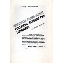 Koncepcje programowe Polskiego Stronnictwa Ludowego w latach 1945-1947