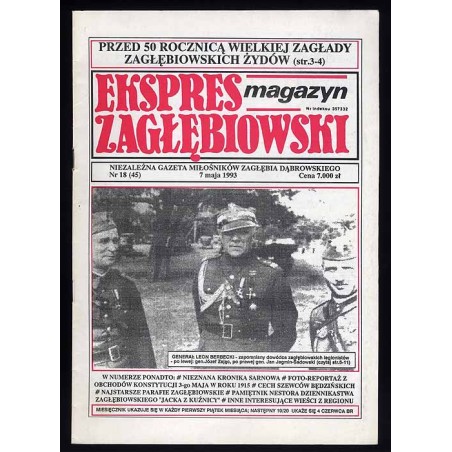 Ekspres Zagłębiowski. Magazyn. Niezależna gazeta miłośników Zagłębia Dąbrowskiego. R.4 (1993). Nr 18 (45)