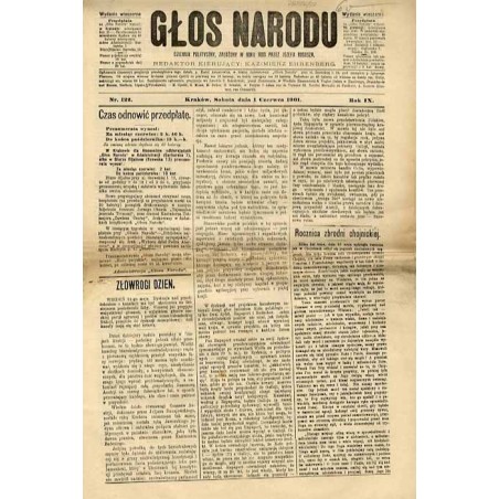 Głos Narodu. R.9 (1901). Nr 122 (1 czerwca 1901). Wydanie wieczorne