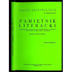 Pamiętnik Literacki. Czasopismo kwartalne poświęcone historii i krytyce literatury polskiej. R.89. Z.2