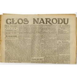 Głos Narodu. R.25 (1917). Nr 182 (3 sierpnia 1917). Wydanie poranne