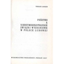 Państwo a nierzymskokatolickie związki wyznaniowe w Polsce Ludowej