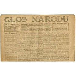 Głos Narodu. R.25 (1917). Nr 58 (9 marca 1917). Wydanie poranne