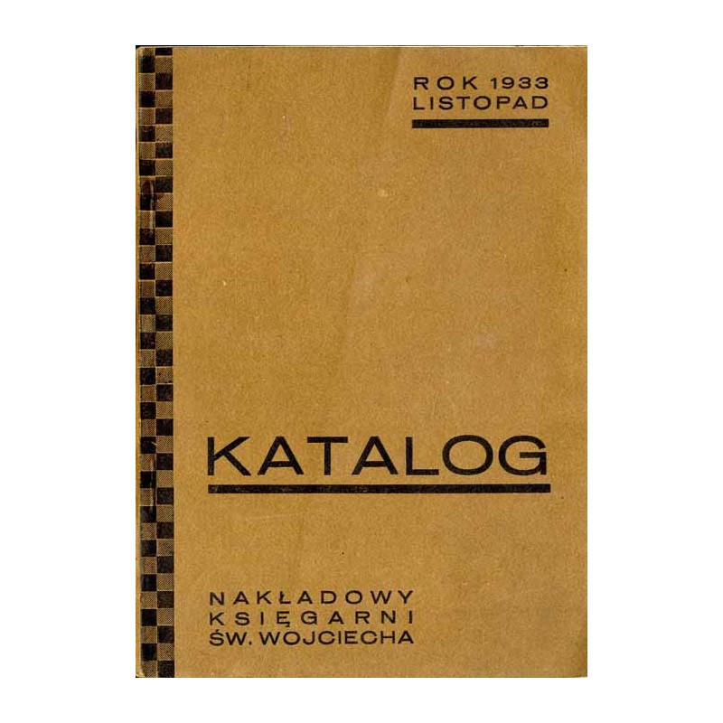 Katalog dzieł nakładowych Księgarni św. Wojciecha. Rok 1933, Listopad