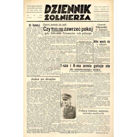 Dziennik Żołnierza. [...] Pismo żołnierzy I. Korpusu Panc.-Motorowego. R.3 (1942). Nr 178 (711) (1 grudnia 1942)