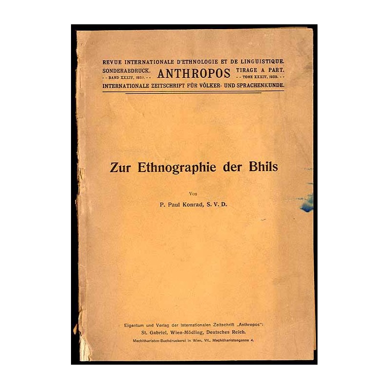 Zur Ethnographie der Bhils